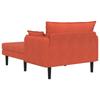 Large Chaise Lounge Red Orange Corduroy