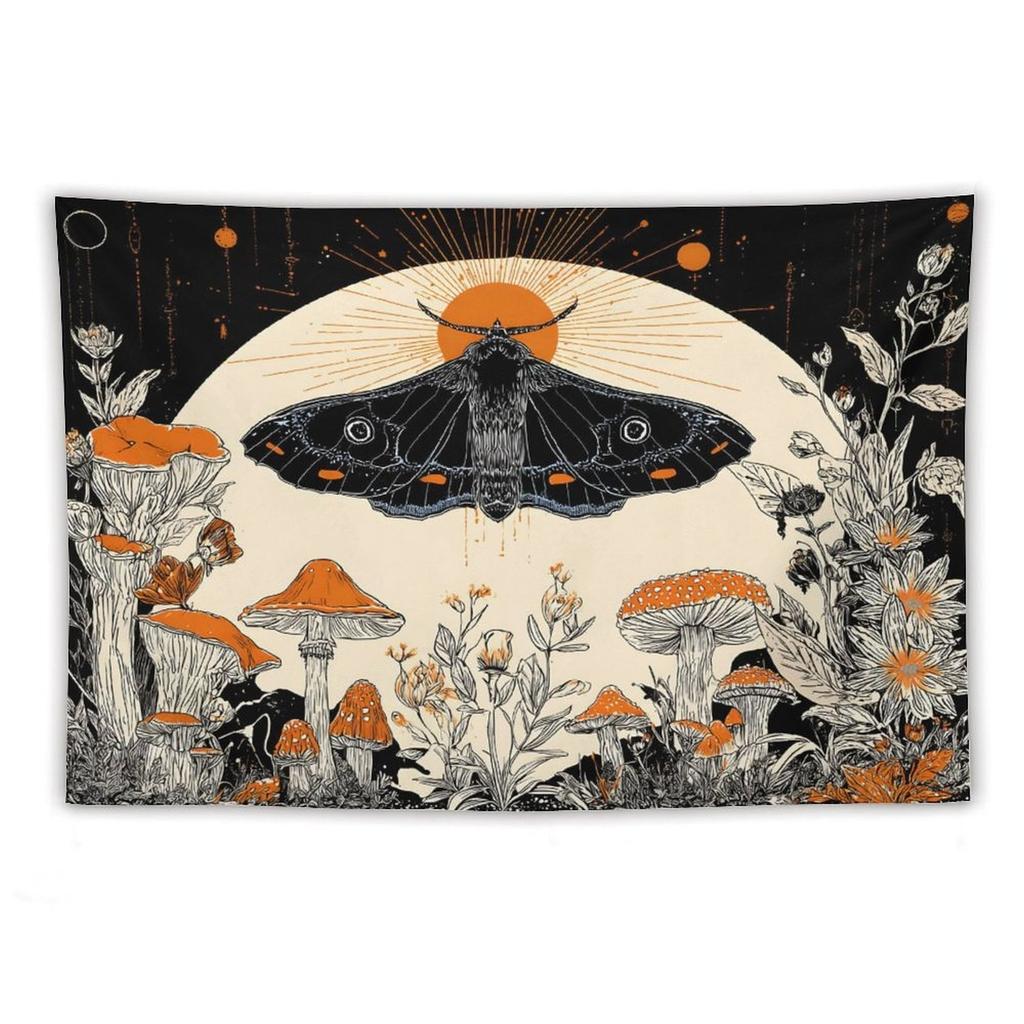 VIKAMA Mushroom Tapestry Bohemian-Style Bedroom Hanging Charming Aesthetic Wall Decoration Living Room & Dormitory Decor