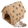 Pet House Foldable Bed Small Footprint Pet Bed Tent Puppy Cat Removable Washable HouseBrown