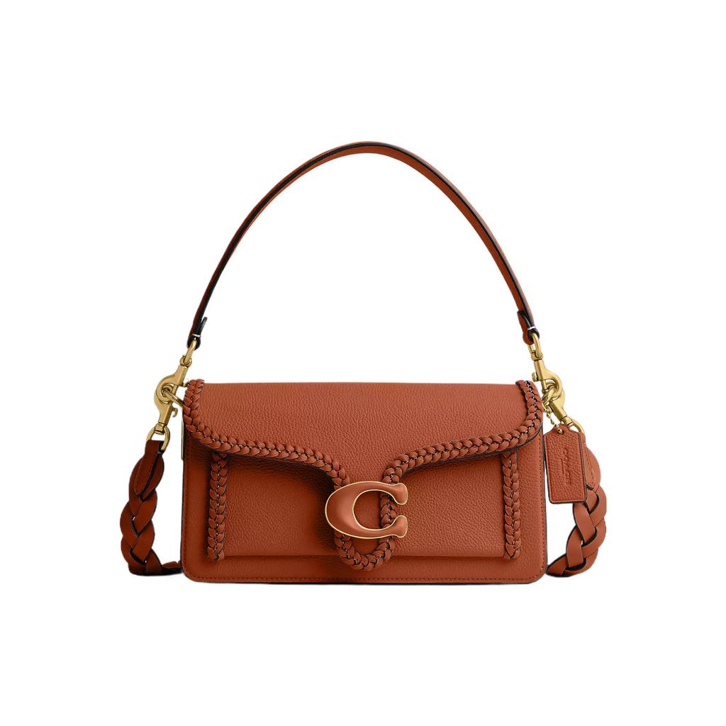 New COACH Tabby Smooth Calf Leather Handbag, Shoulder Bag Medium Size Women's Brown CJ838-B4BAR