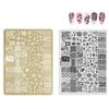 Piastra per Stamping per Unghie Modelli per Nail Art Piastre per Nail Art Floreali in Pizzo per Decorazioni Fai da Te per Unghie Piastre per Stamping per Unghie