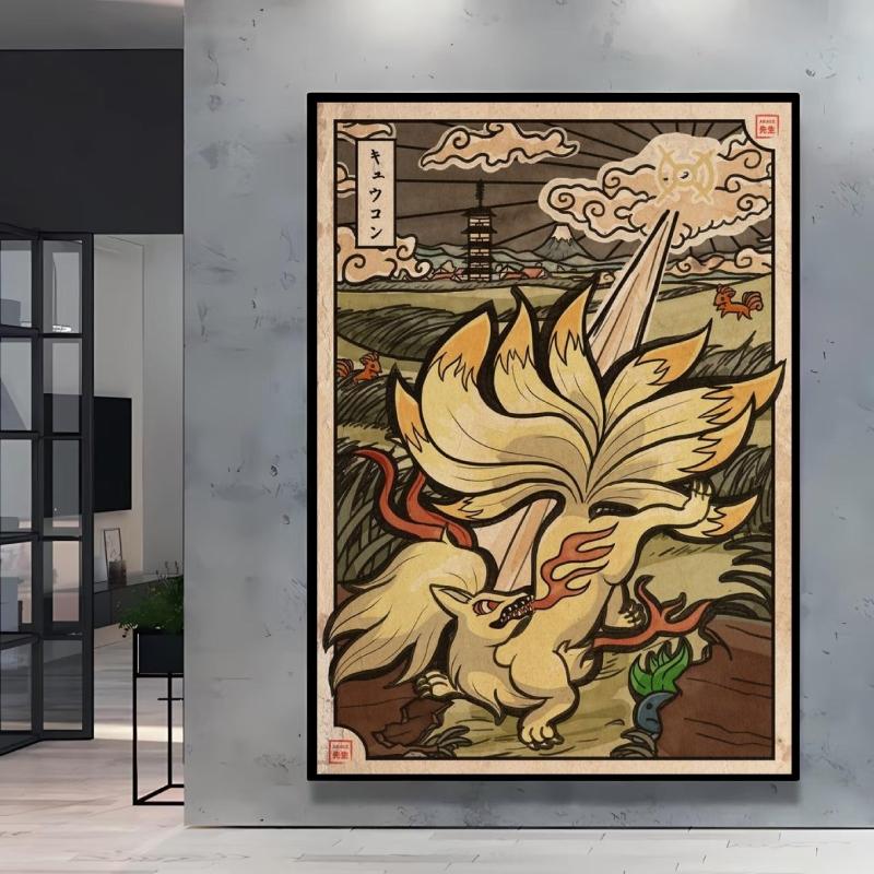 Leinwand Kunstwerk Malerei Pokemon Schiggy Poster Cartoon Bild Klassisch Haus Schlafzimmer Dekoration Gemälde Kindergeschenk