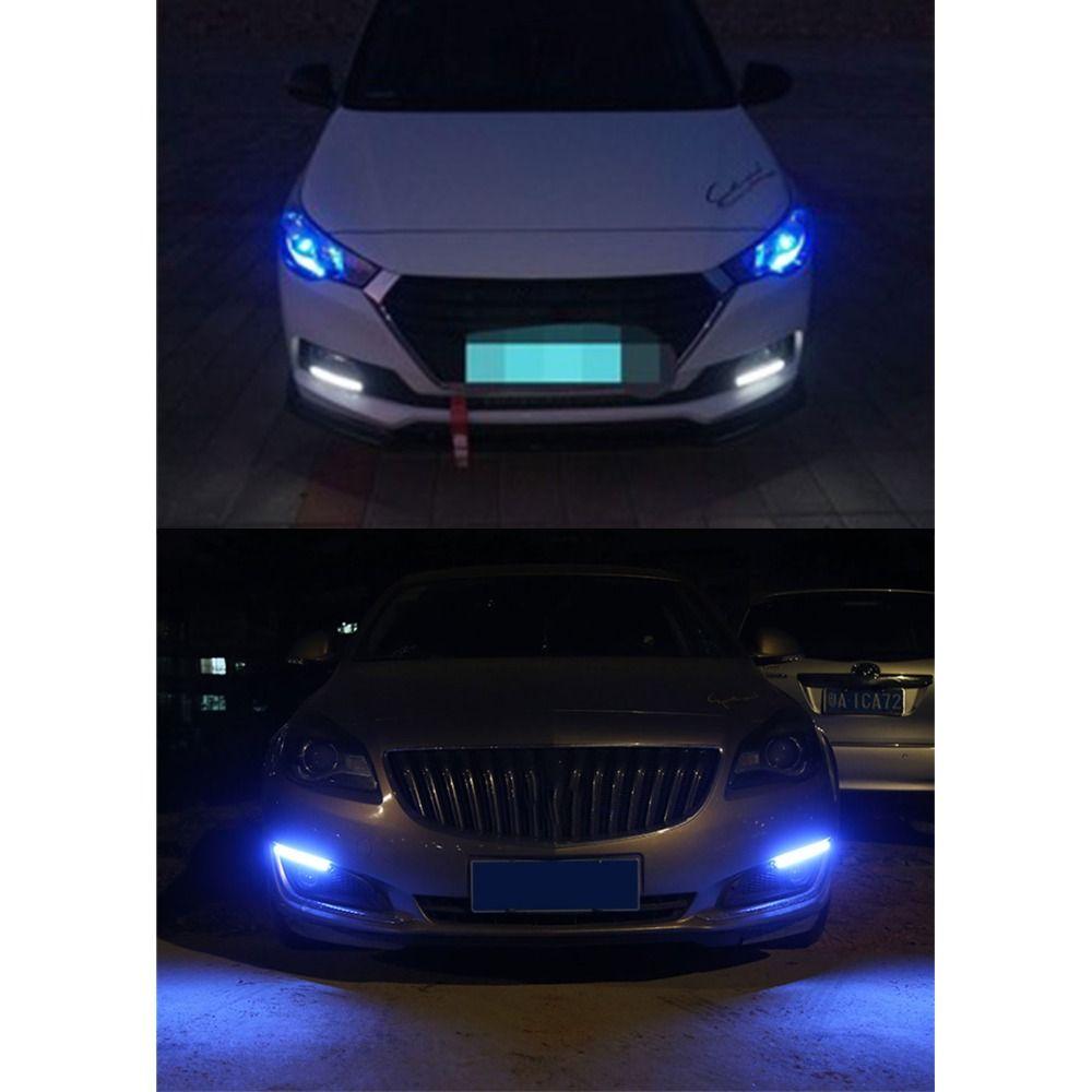 2pcs Waterproof Flexible DRL LED Strip Start Scaing Daytime Running Light Brake Flow Lamps