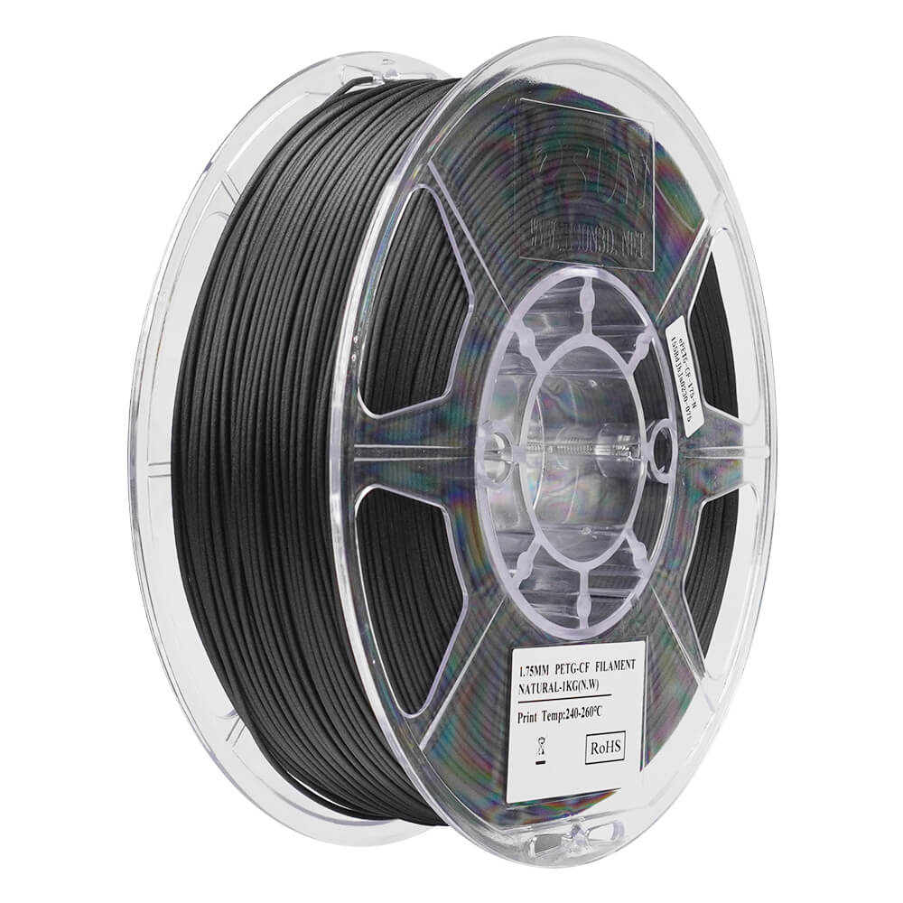 ESUN PETG-CF 3D Printer Filament 1.75mm Carbon Fiber Reinforced PETG Rod Plastic Higher Strength Rigidity Chemical Resistance PETG&3D Printing Filaments&PETG чёрный