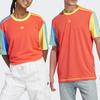 Adidas Kidcore T-Shirt Three Stripes Color Block Round Neck Short Sleeve Unisex Tops Sun-Red IK7056