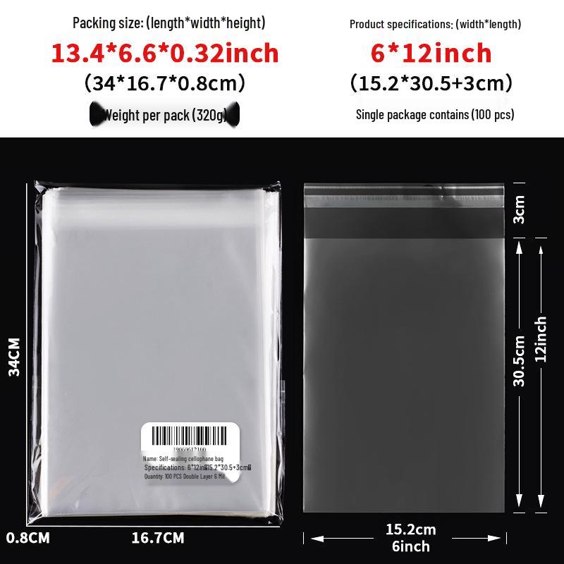 Clear Self-Adhesive OPP Bag for Candy, Snack, or Bread Packaging