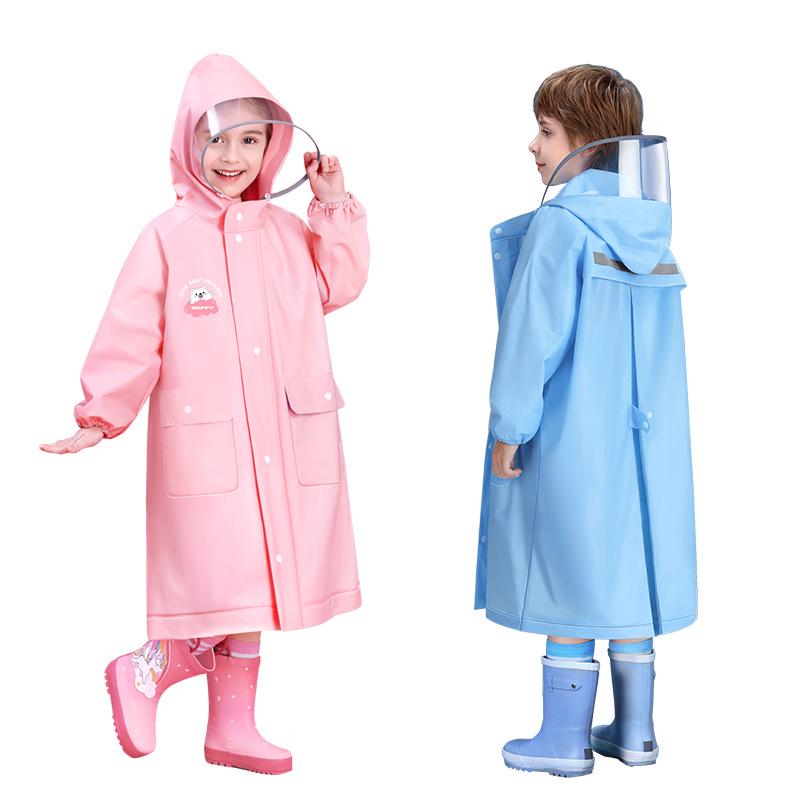 Full For Raincoat Eva Body Primary School Kids Boys Girls With Schoolbags