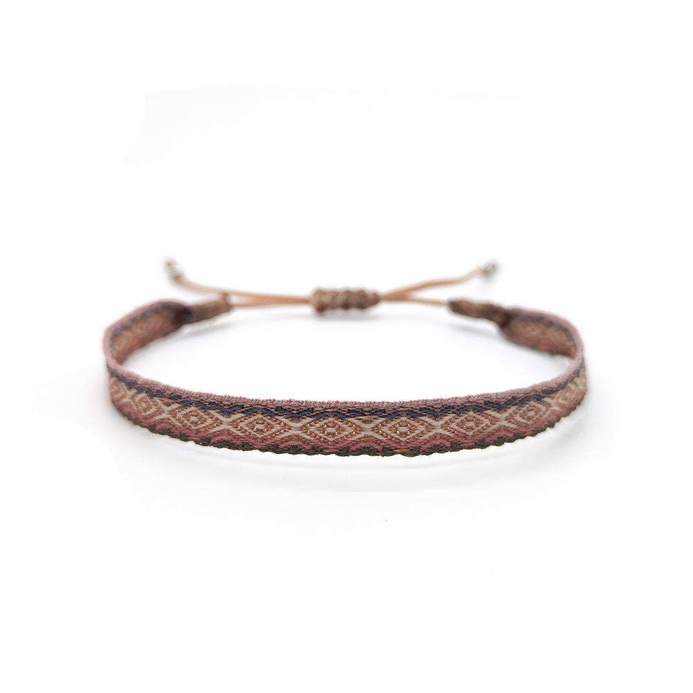 Colombian Ethnic Handmade Woven Pattern Bracelet - Retro Style for Girls