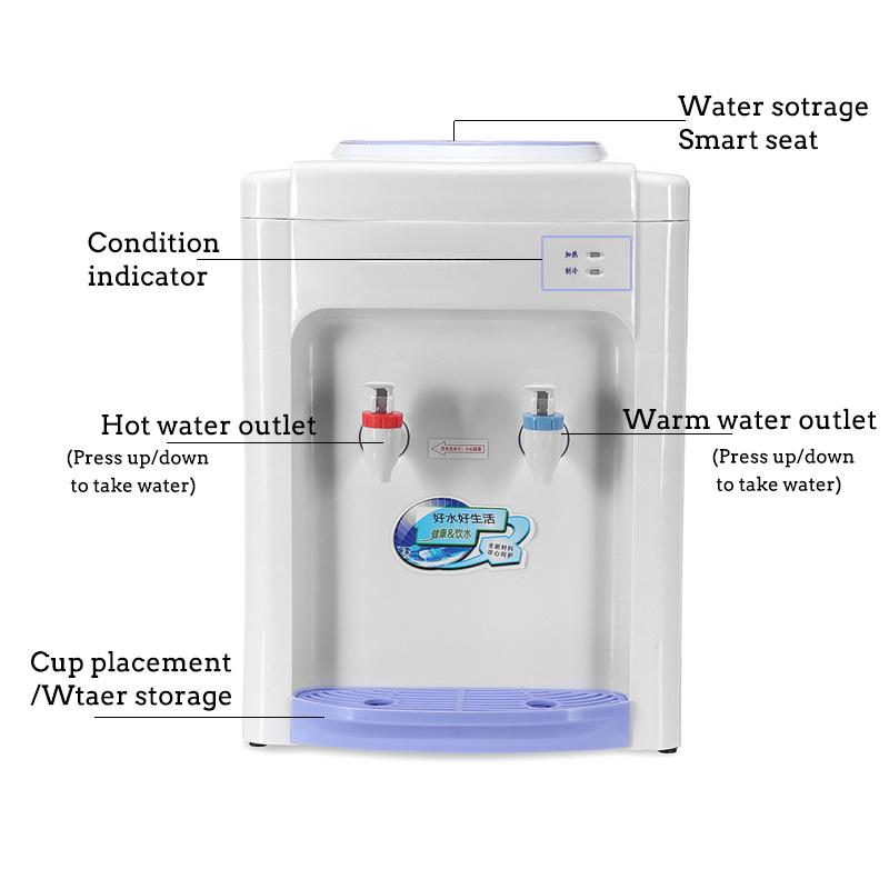 500W Stroj na vodní filtr Studený a horký Dávkovač teplé vody Stolní