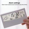 Electronic Thermo Hygrometer Clock 3 in 1 Digital Alarm Large Display Indoor Weather Station for Office Home Bedroom