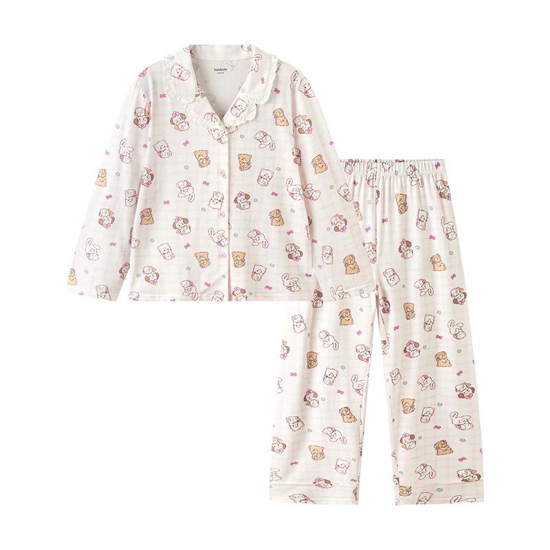 Balabala Kids Spring Open-Front Pajama Sets 130
