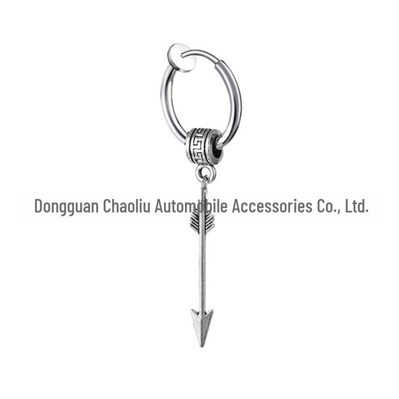 

Модный корейский клипс для уха в виде стрелы из нержавеющей стали: Хип-хоп ретро серьги в гонконгском стиле