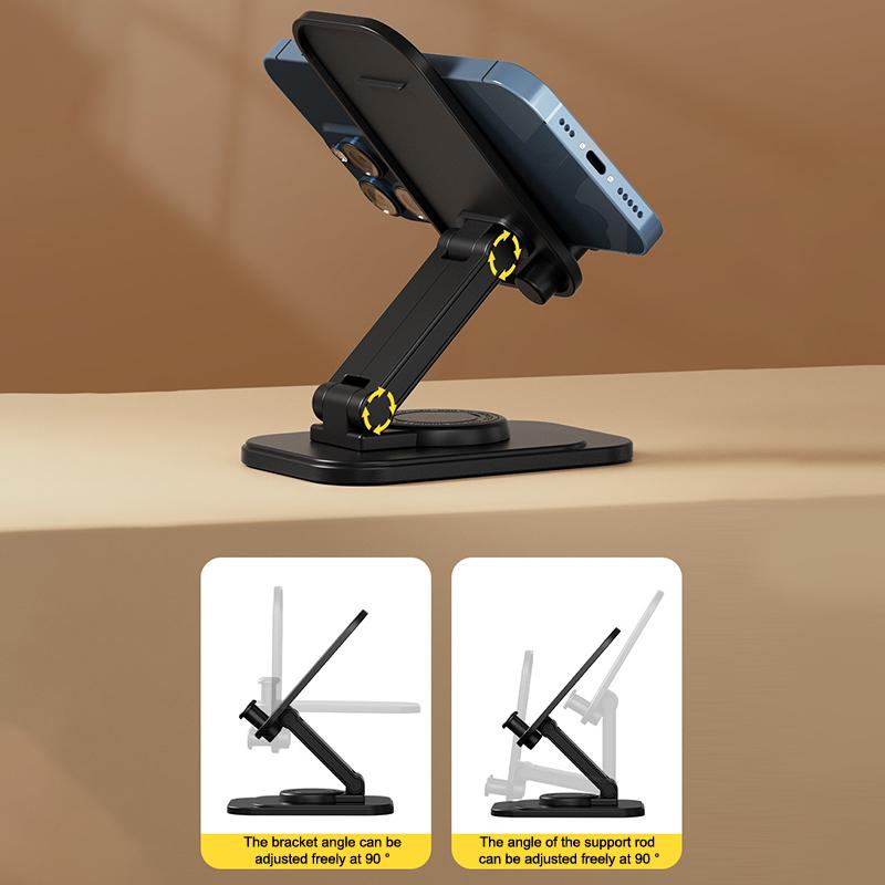 Foldable 360 Degree Rotation Desktop Mini Phone Holder Height Adjustable Cellphone Tablet Stand Bracket Support For Iphone