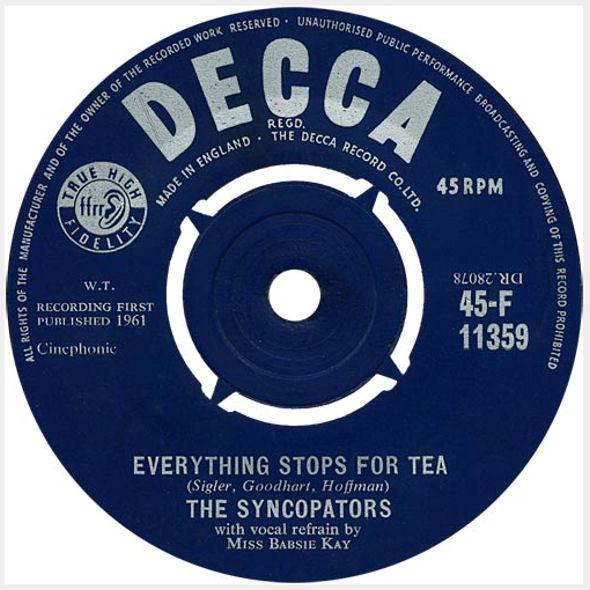 

7inch Record SYNCOPATORS Everything Stops For Tea If I Had 45F11359 Decca 1961 UK Pop Used