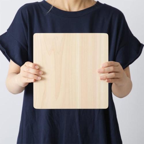 Kyoto Katsugu Hinoki Cutting Board, Square, 23 X 23cm, Solid Thick Board
