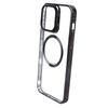 Cell Phone Hard Shell Magnetic Electroplated Black Transparent Protective Cell Phone Hard Cover for IPhone 14 PRO MAX