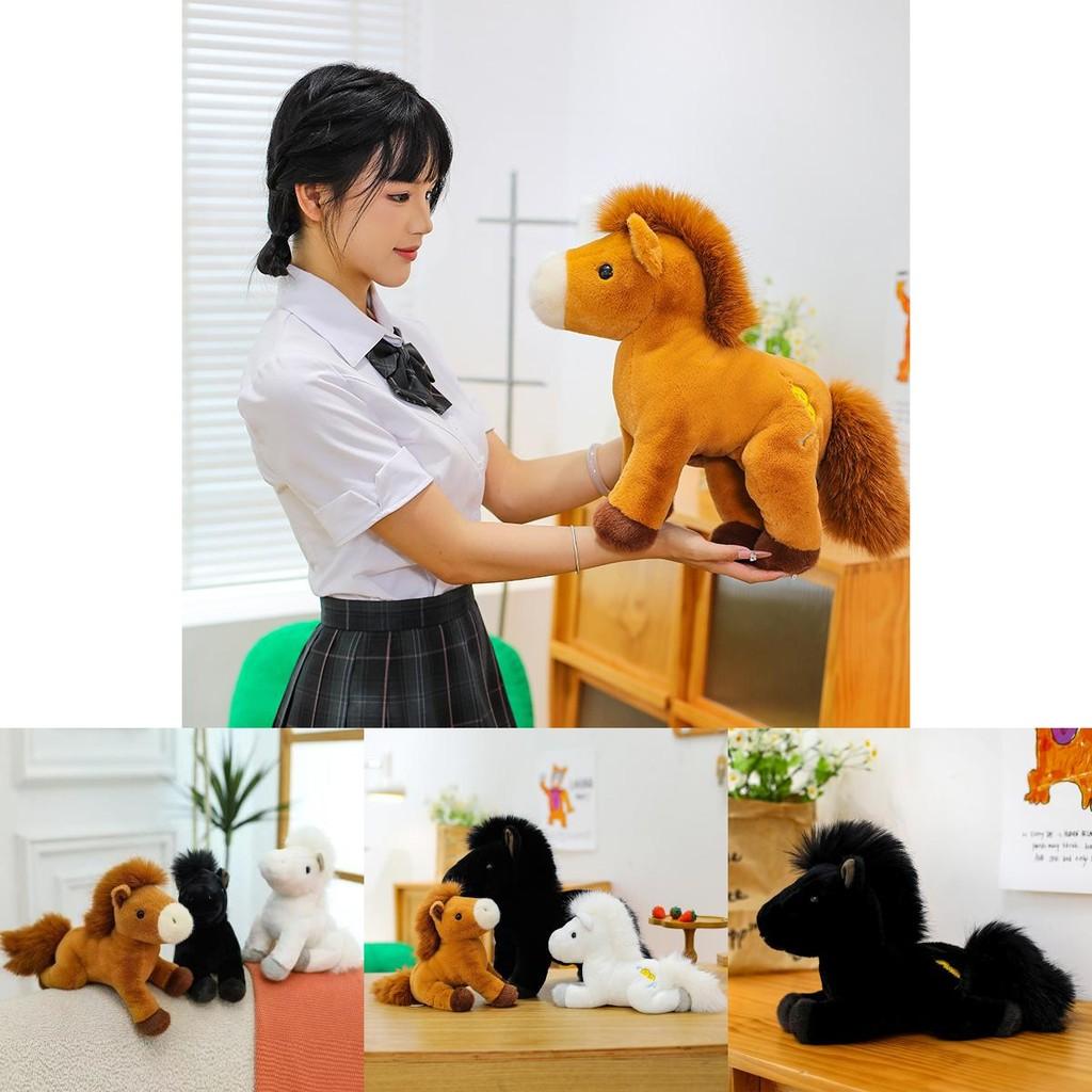 Plush Pony Toy With Pp Cotton Filling Soft Cuddle Pillow For Kids And Birthday Gift