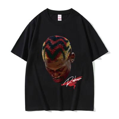 Hot Basketball Boys The Worm Dennis Rodman Graphic Tee Shirt Men's Hip Hop Fashion Punk Streetwear Male Summer Oversized T Shirt