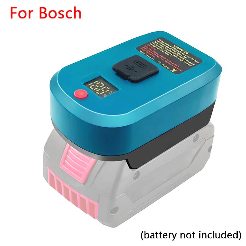 Battery Fast Charging Adapter For Makita/Bosch For Milwaukee/Dewlt 18/20V Battery With USB Type-C interface Input Output