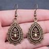 Spider Drop Earring Vintage Antique Silver Color Antique Bronze Color Cobweb Dangle Earring For Women
