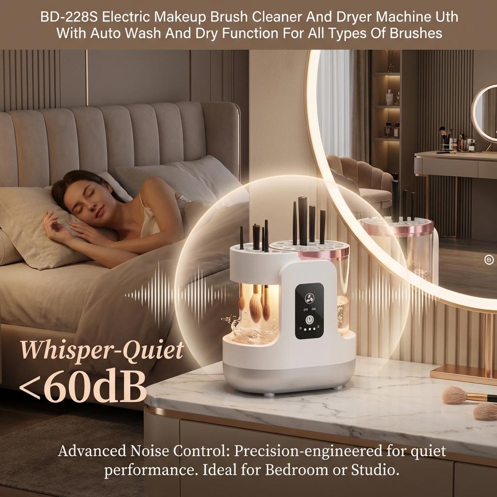BD-228S Electric Makeup Brush Cleaner And Dryer Machine With Auto Wash And Dry Function For All Types Of Brushes