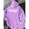 Men's Autumn Winter Fashion Printed Hoodie with Kangaroo Pocket, Drawstring Design, Color Blocked Hoodie