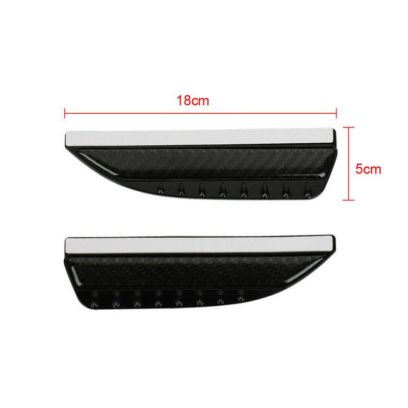 2pcs Universal Black Real Carbon Fiber Rear View Side Mirror Visor Shade Water Rain Shield Guards Exterior Parts for Car Truck