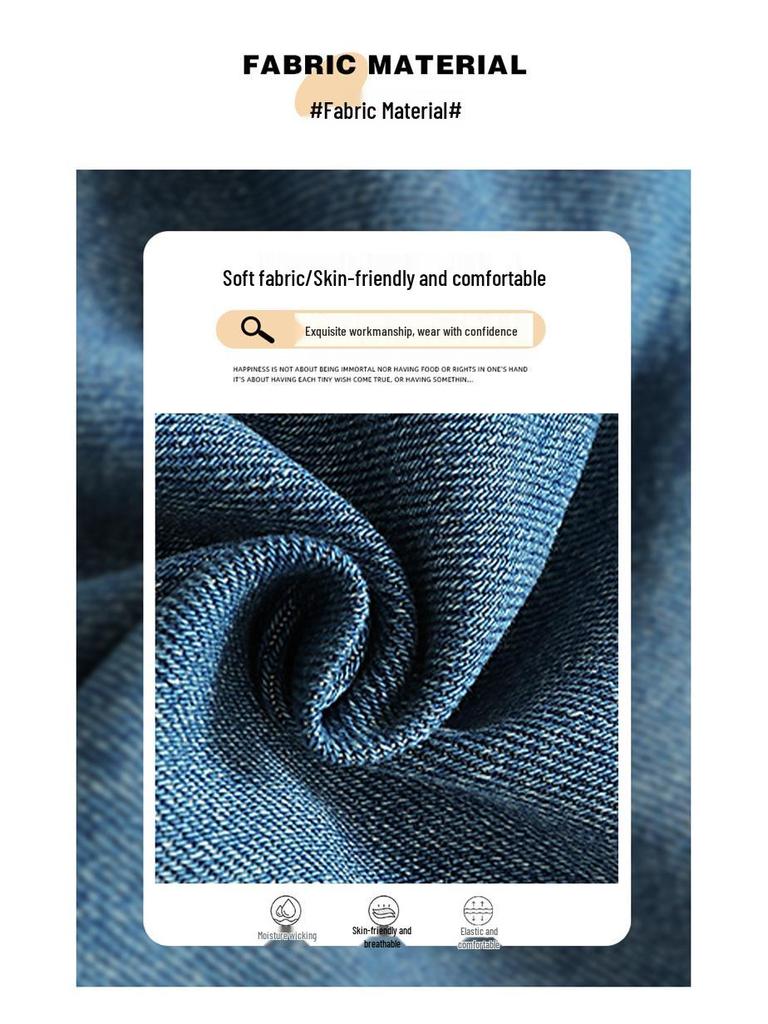 Flickors broderade jeans med raka ben - 2025 Höstmode