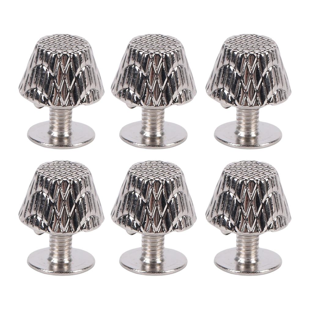 20 Set 10mm Screw Back Rivets Stud Purse Feet Nail Head Studs Metal Flat Buckle Spikes with 6mm Cross Screws for