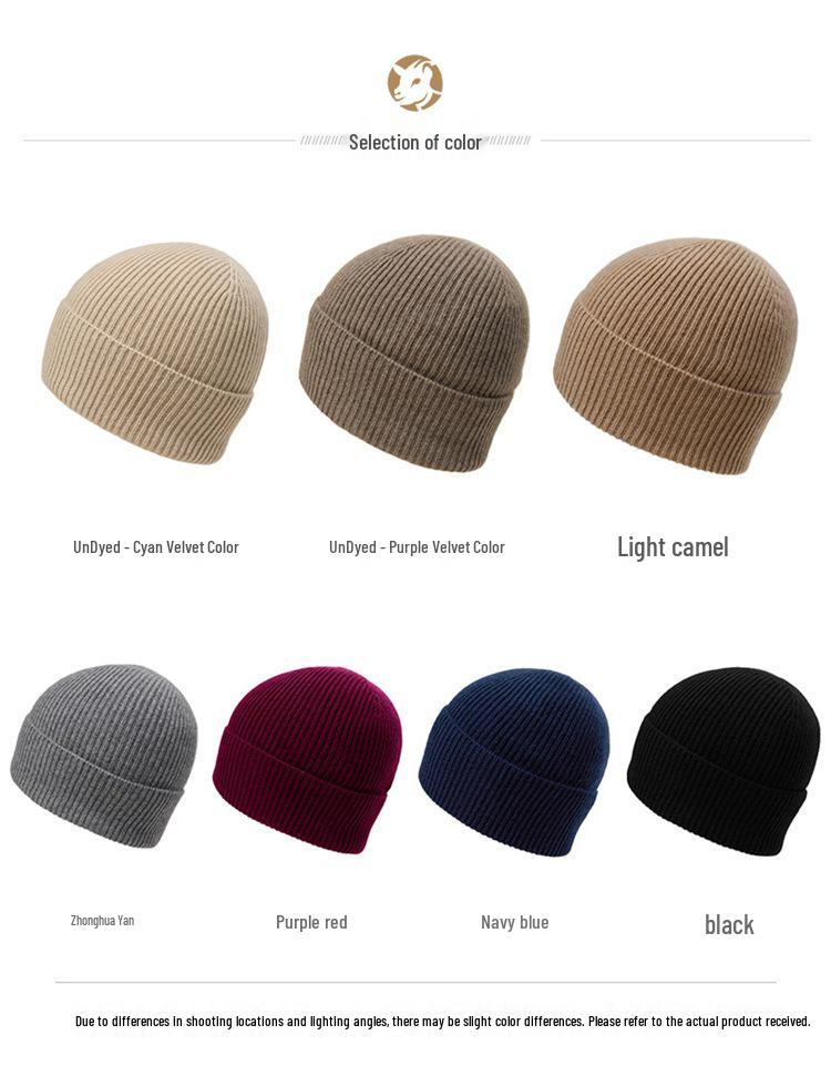 Unisex Cashmere & Fleece Hat: Autumn/Winter, New Style, Thick & Warm Knit