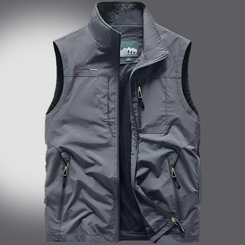 Men Outdoor High Quality Sports Leisure Windproof Breathable Sleeveless Thick Vest Fashionable and Breathable Warm Vest Comfort