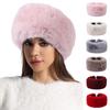 Plush Bucket Hat for Woman Teens Outdoor Foldable Commute Windproof Mongolian Hat/Neck Warmer Winter Keep Warm Hat