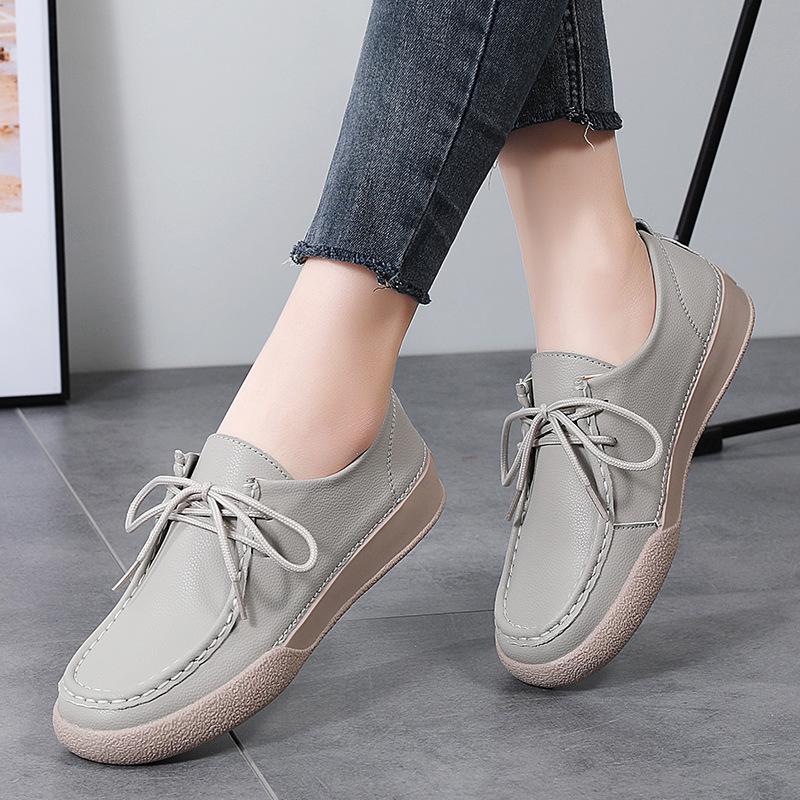 

Женские мокасины из искусственной кожи для вождения, мокасины для ходьбы, повседневные удобные туфли-лоферы для женщин, на шнуровке, для бизнеса, офиса, платья, рабочая обувь 41