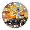 Superior-Grade Sea First-Class View First-Class Lighthouse Wooden High-Standard Wall Premium-Quality Clock 10-16Inch Superior-Grade Silent