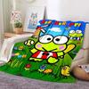 3D Printed Big -eyed Frog Card Kero Kero Keroppi Blanket Living Room Bedroom Sofa Cover Blanket Children's Nap Sleeping Blanket