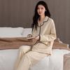 Pajamas Ladies Autumn And Winter Cotton Long Sleeve Sandwich Air Cotton Thickened Ladies Loungewear Set