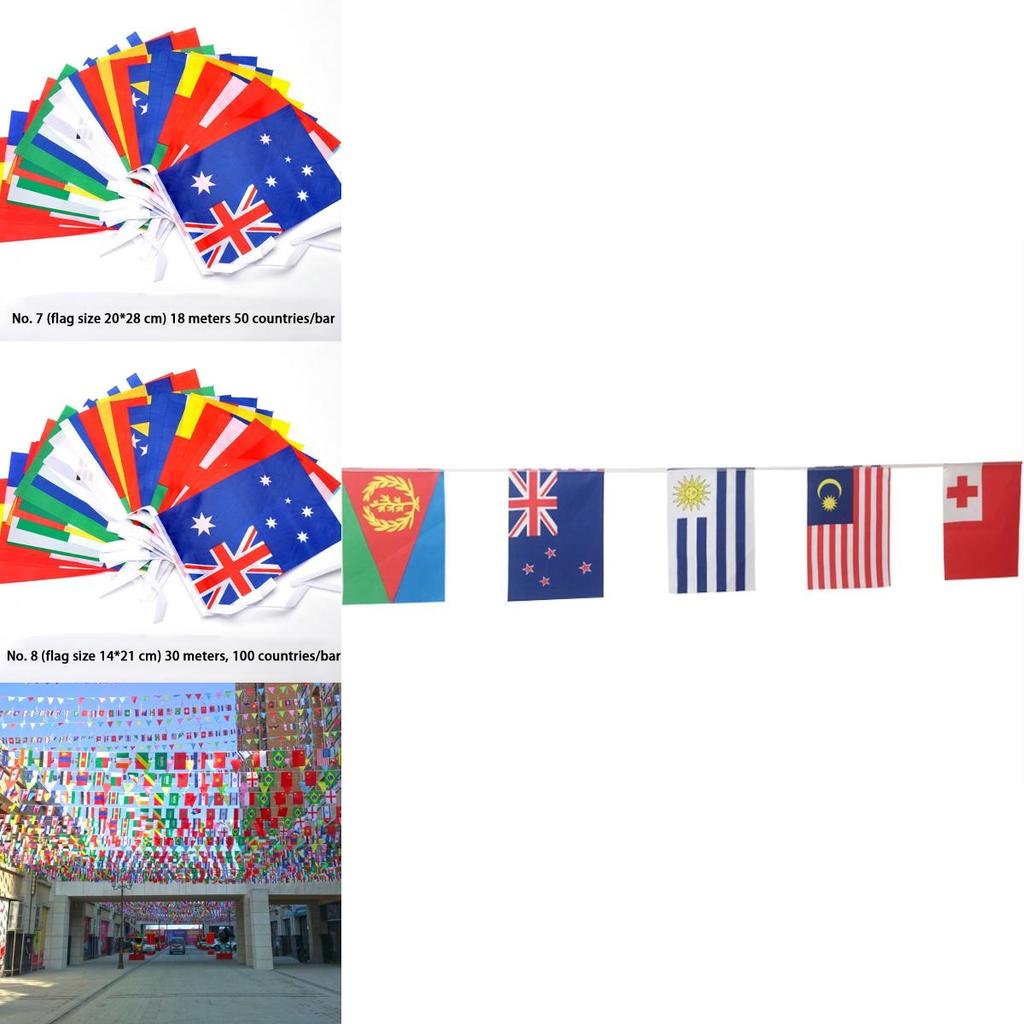 Exquisitely Crafted Multi-cultural Flags In 50-100 Assorted Countries