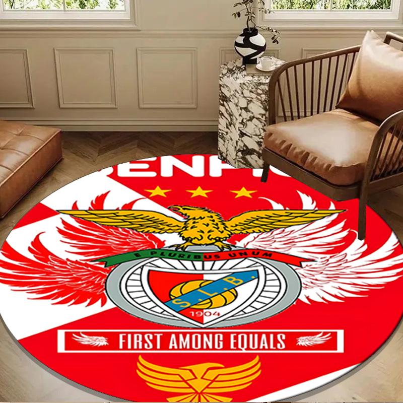 1PC Rug Ben-fica Football Club Round Mat Home Decor, Chair Rug For livingroom,Bedroom, Doormat Home Decor Birthday Gift Christmas Gifts