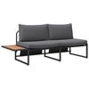 Garden Sofa with Cushions Anthracite 200.5 X 70 X 85.5 Cm Steel