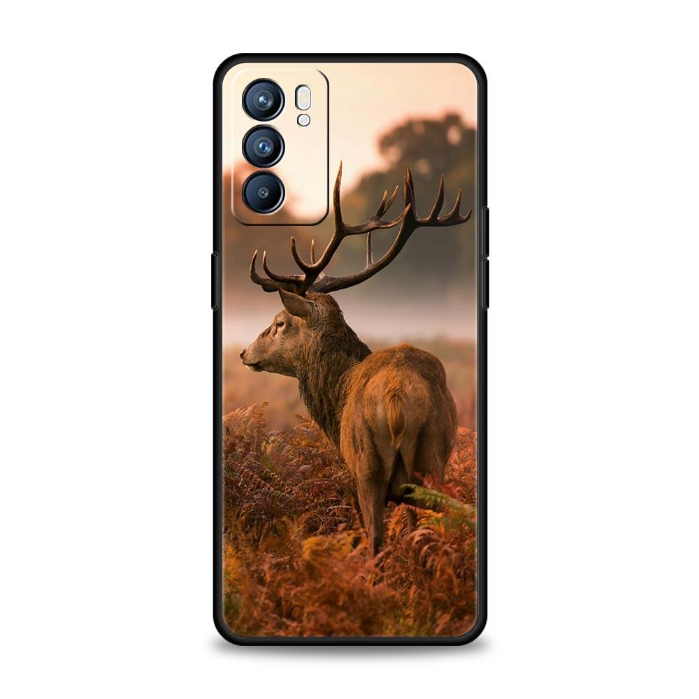 Phone Case Cover For Oppo A17 A31 A54 A57 A78 A79 Find X5 X6 Reno 7 8 10 11 12 13 F Pro 5G Soft TPU Shell Deer Hunting Camo Bags