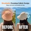 Wide Brim Hat Foldable Uv Hat Sun Hat Hollow Top For Travel Gardening Outdoor Activities