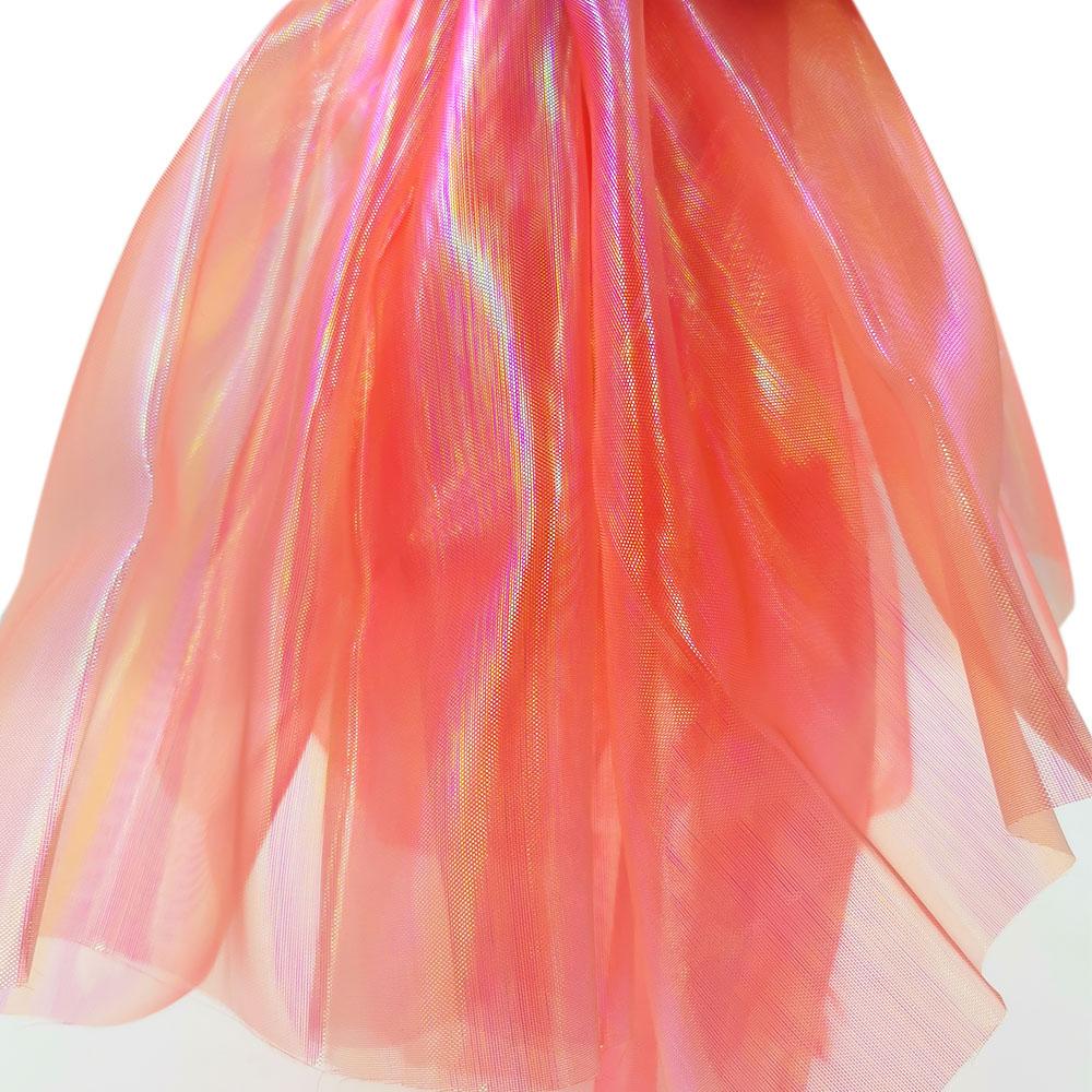 

59 Width Hologram Fabric Transparent Doll Cloth Wedding Background Material Gauze Fabric Shiny Stage Decor Multicolor 59inx 19in(150x50cm) красный