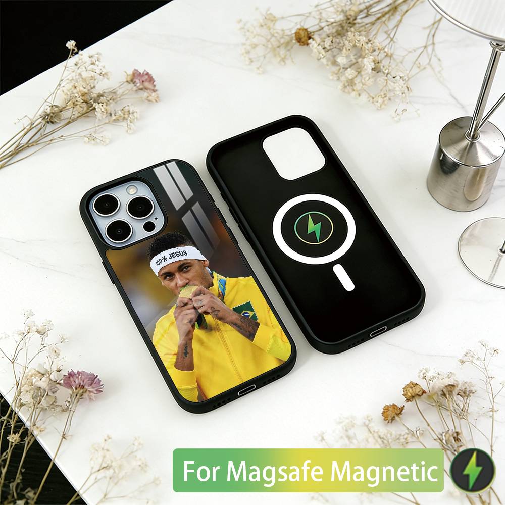 Football Star 10 N-Neymar  Phone Case For iPhone17,16,15,14,13,12,11 Plus,Pro Magnetic with Magsafe Wireless Charging