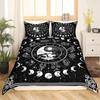 Black And White Duvet Cover Set Bohemian Mandala Bedding Set For Kids Child Yin And Yang Polyester Comforter Cover King Size