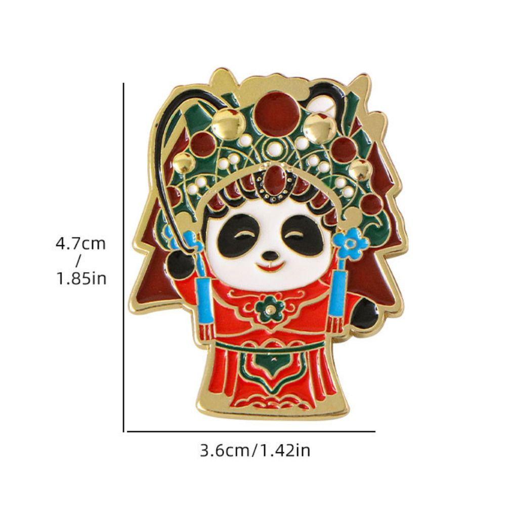 Craft Cartoon Opera Panda Badge Zinc Zinc Zinc Alloy Giant Panda Shape Badge  Fans Gifts