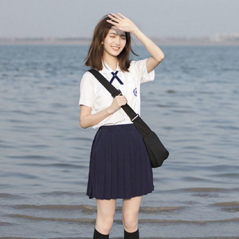 Japanese Academy Style High School JK Uniform Set for Graduation & Chorus Photos