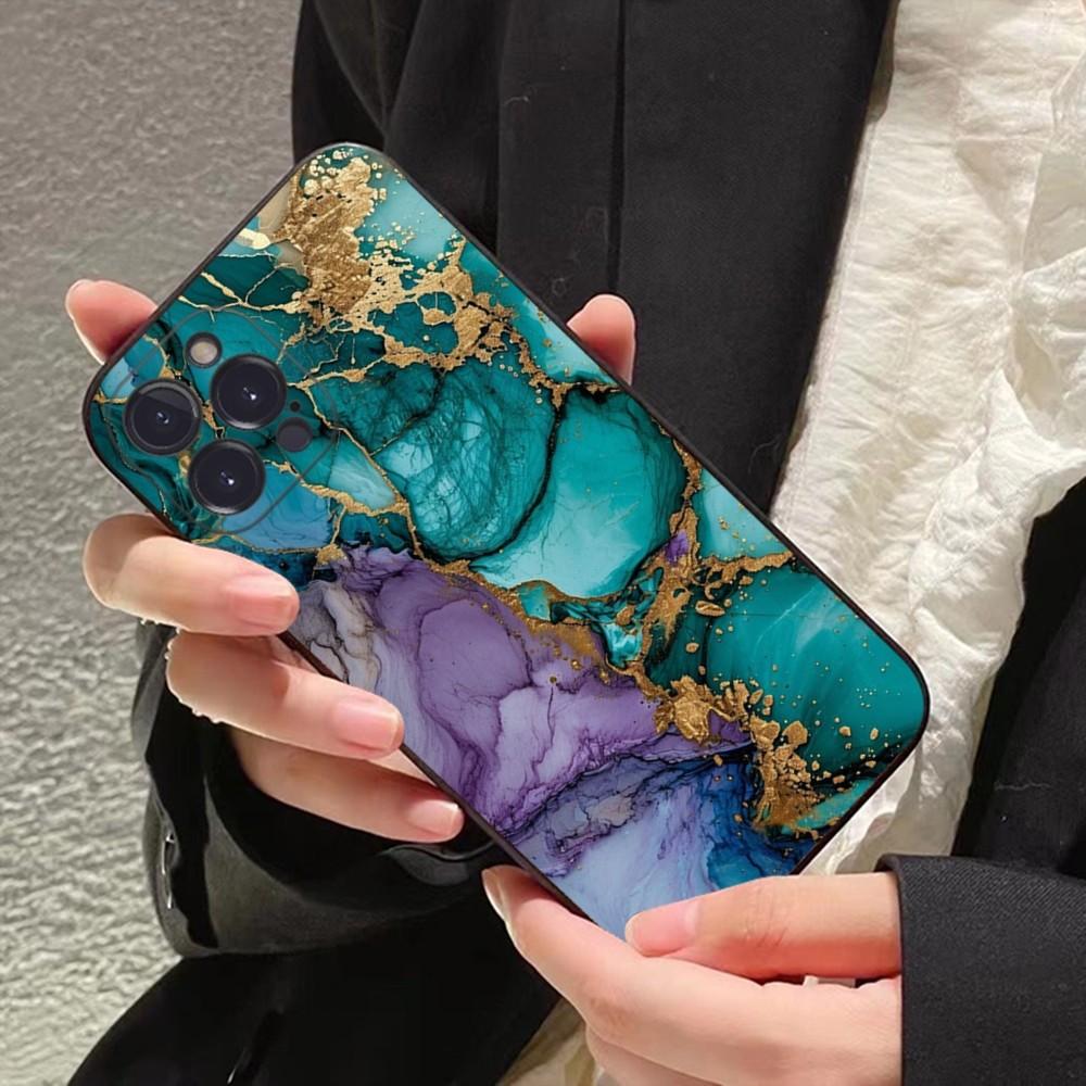 Marble Art Phone Case For IPhone 16 15 8 7 6 6S Plus X SE XR XS 14 11 12 13 Mini Pro Max Mobile Case