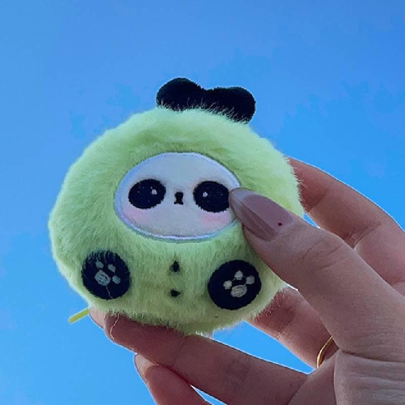 Squeak Panda Pig Chicken Plush Keychain Cartoon Animal Pendant Decoration Gift