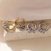 European and American Trend Earrings Jewelry Creative Circle Fashion Personality Niche Stainless Steel Ear Buckle Internet Celebrity Earrings