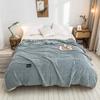 Plaid for Beds Coral Fleece Blankets Gray Color Plaids Single/Queen/King Flannel Bedspreads Soft Warm Blankets for Bed